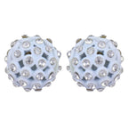 Trendoo Jewelry Gold Plated Stylish Fancyr White Studs
