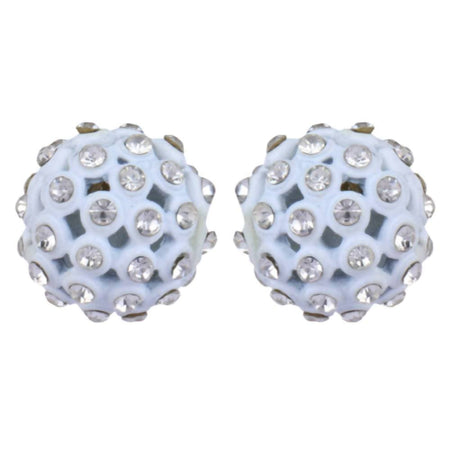 Trendoo Jewelry Gold-Polished Stylish Fancyr White Studs
