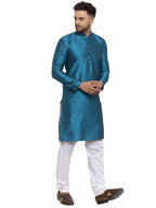 Jompers Men's Peacock Jacquard Kurta Only