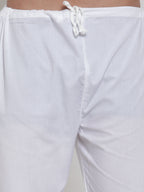 Jompers Men Royal-Blue & White Solid Kurta with Churidar - Distacart