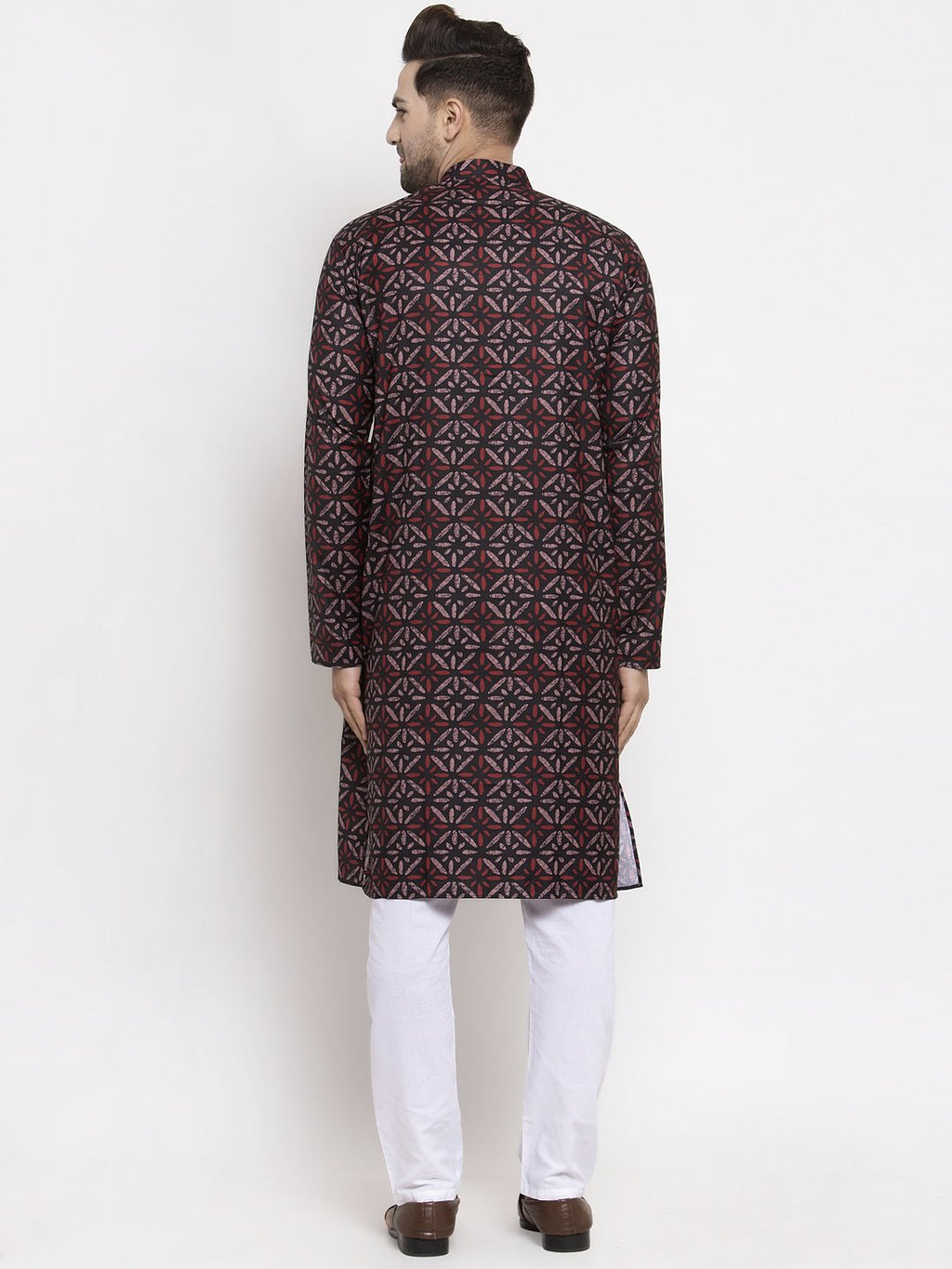 Jompers Men Brown Printed Kurta Only - Distacart