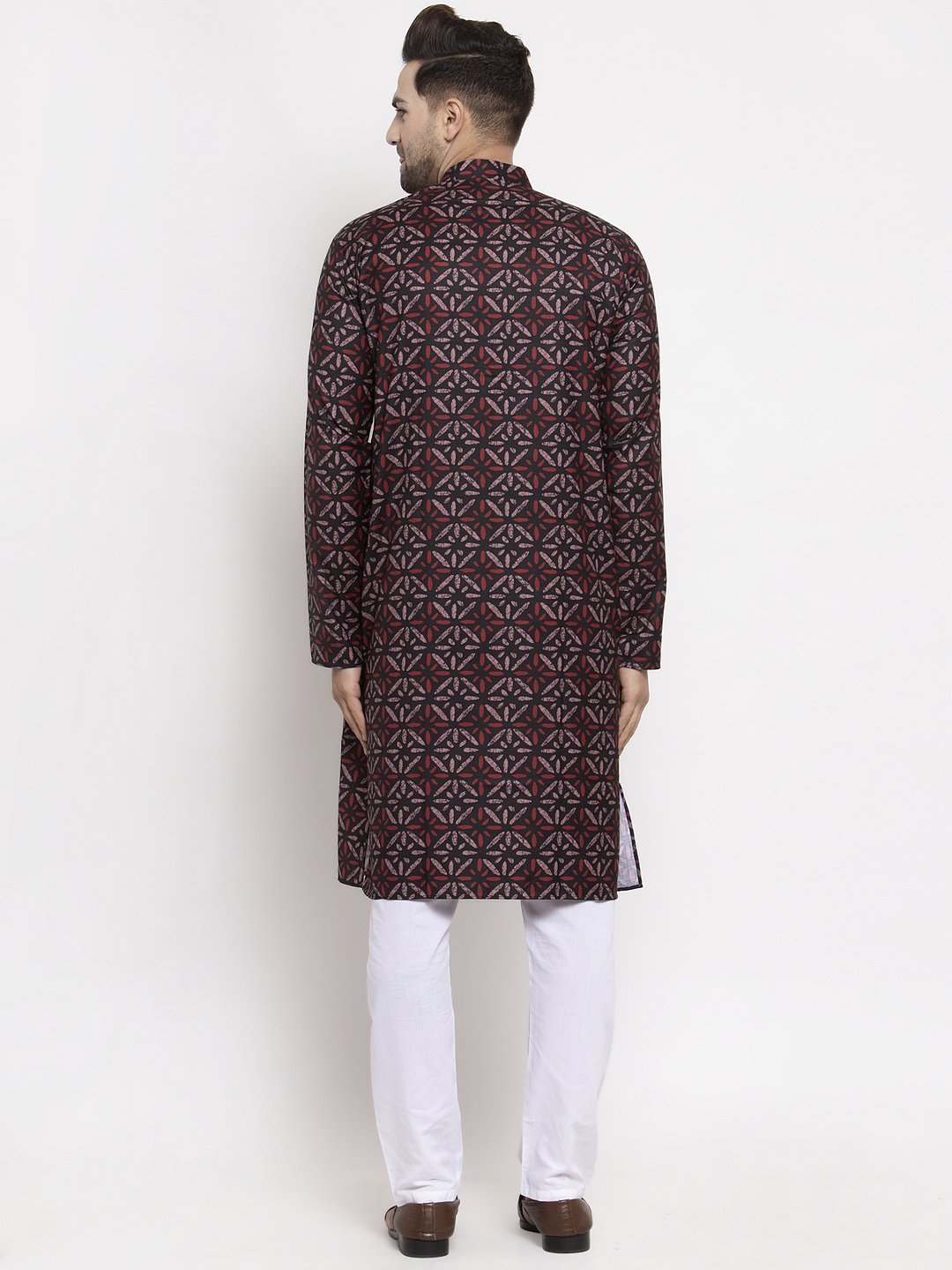Jompers Men Brown Printed Kurta Only - Distacart