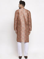Jompers Men Golden Printed Kurta Only - Distacart