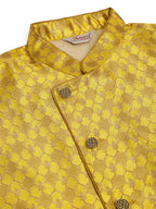 Jompers Men's Woven Design Waistcoat - Mustard