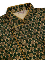 Jompers Men's Woven Design Waistcoat - Olive