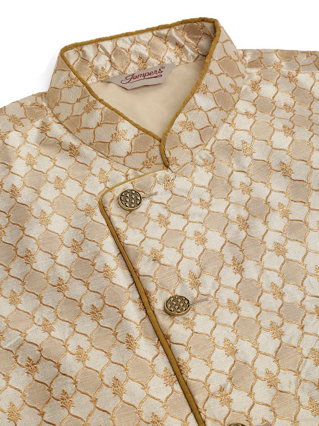Jompers Men's Woven Design Waistcoat - Silver