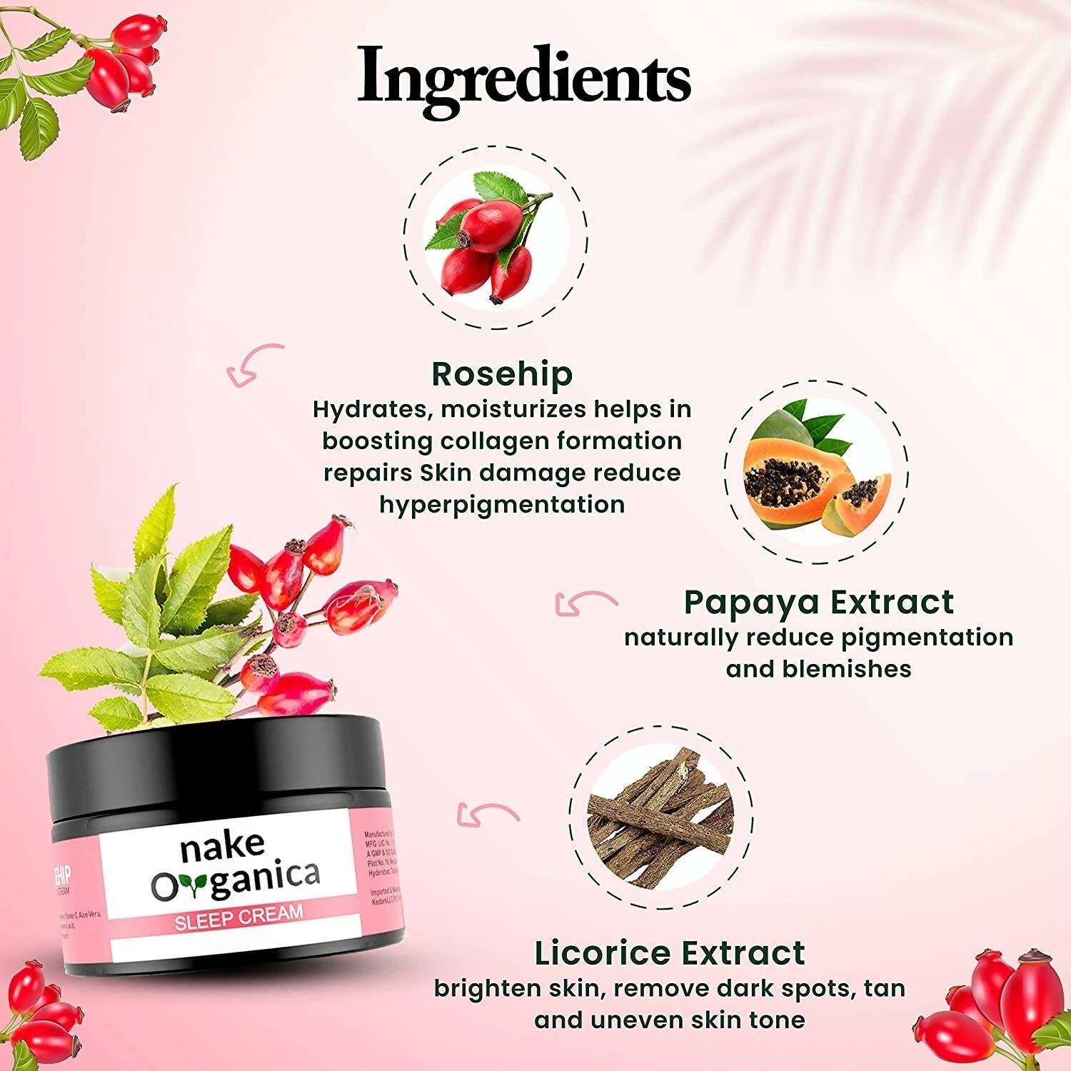 Nake Organica Rosehip Sleep Cream
