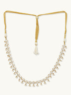 Nuyug 22K Gold-Plated Pearl Drops Matha Patti cum Necklace