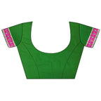 Joban Fashion Parrot Green Banarasi Silk Motifs Inspired By Nature Saree - Distacart