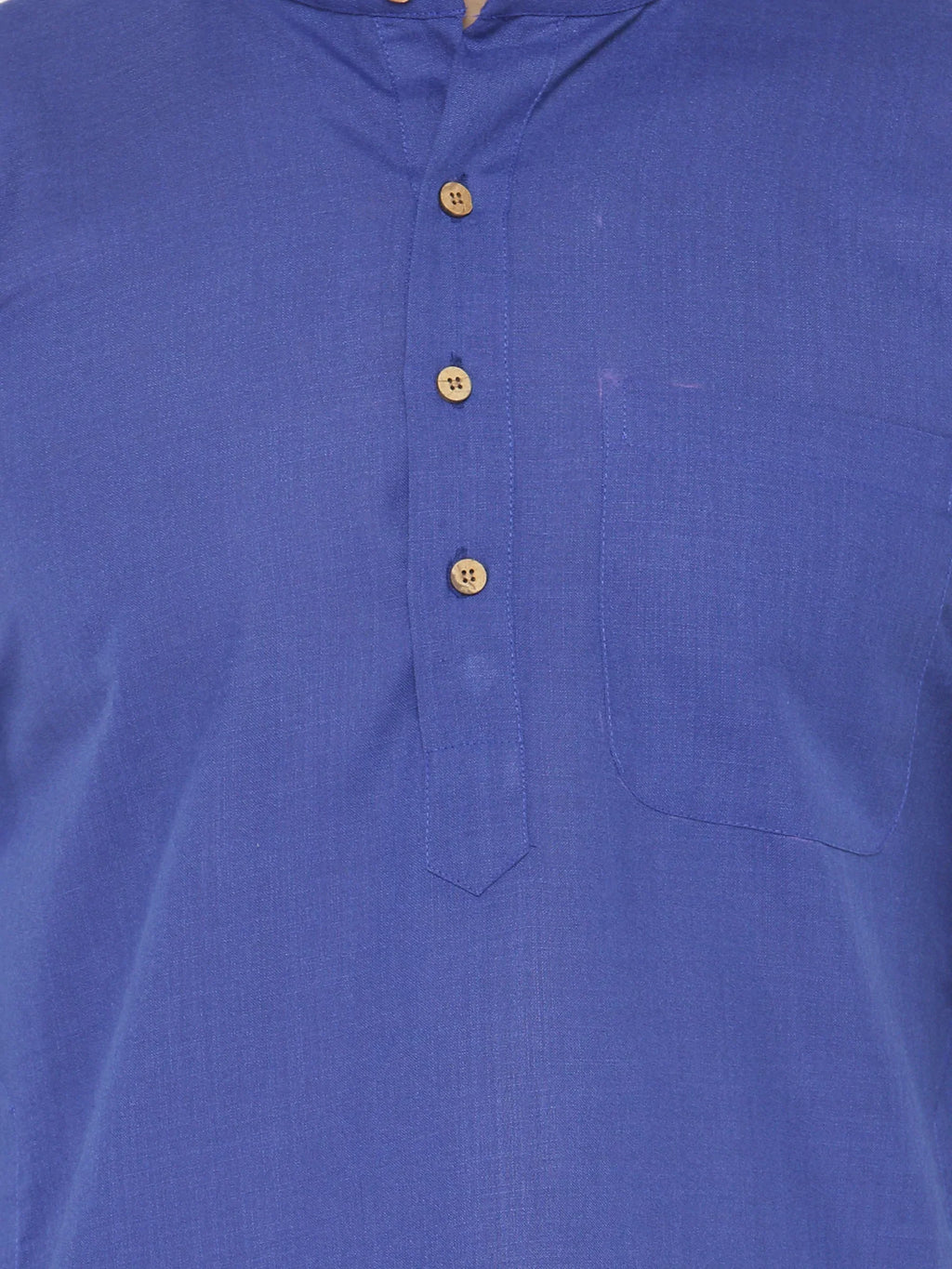 Jompers Men's Royal Blue & White Solid Kurta Only