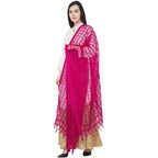 A R SILK Cotton Square Regular Dupatta Rani Color Dupatta or Chunni