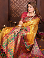 Aastha Fashion Gold Tissue Silk Weaving Saree - Distacart