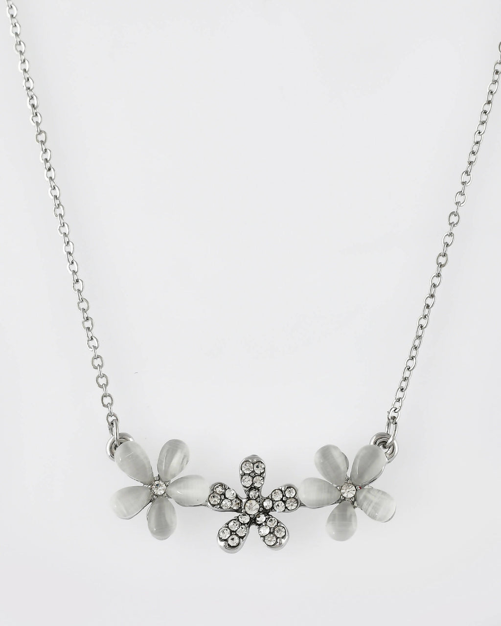 VOJ Women Beads Stainless Steel Sliver-Plated Chain with Star-Shape Pendant