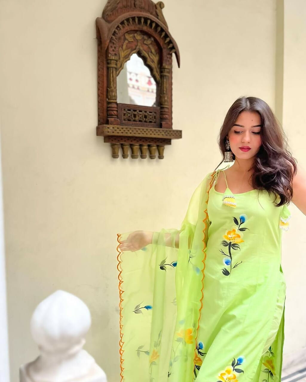 The52 Lemons Women's Gorgeous Printed Viscose Fabric Straight Kurta Pant with Dupatta Set - Distacart