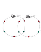 Jewels Nest Elegant Sterling Silver Designer Anklet – Adjustable & Trendy - Distacart