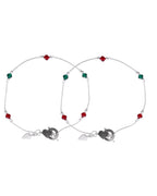 Jewels Nest Elegant Sterling Silver Designer Anklet – Adjustable & Trendy - Distacart