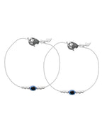 Jewels Nest Oxidized Silver Heart Charm Anklet – Boho & Traditional - Distacart