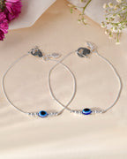 Jewels Nest Oxidized Silver Heart Charm Anklet – Boho & Traditional - Distacart