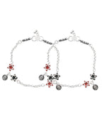 Jewels Nest Elegant Silver-Plated Star Charm Chain Anklet - Distacart