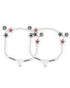 Jewels Nest Elegant Silver-Plated Star Charm Chain Anklet - Distacart