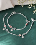 Jewels Nest Elegant Silver-Plated Star Charm Chain Anklet - Distacart