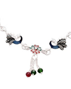 Jewels Nest Elegant Silver-Plated Oxidized Floral Charm Ankle - Distacart