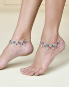 Jewels Nest Stylish Silver-Plated Designer Anklet - Distacart