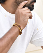 Jewels Nest Elegant Gold-Polished Rudraksha Bracelet