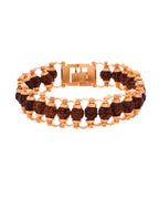 Jewels Nest Elegant Gold-Polished Rudraksha Bracelet