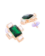 Jewels Nest Kundan Inspired Pearl and Green Stone Bridal Necklace