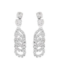 Jewels Nest Crystal-Studded Sparkling Statement Necklace & Earrings Set