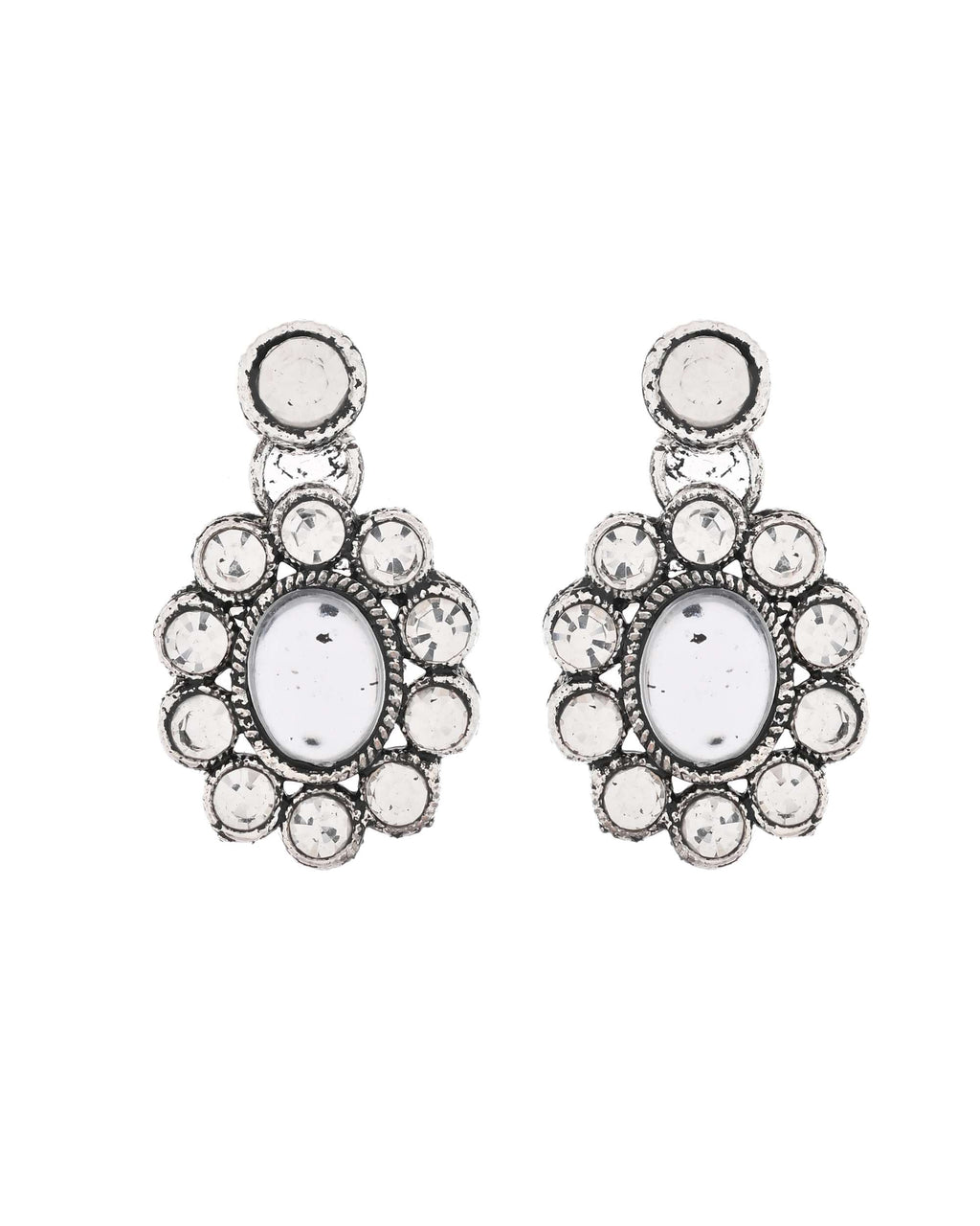 Jewels Nest Handcrafted Oxidized Mirror Choker Jewellery Set