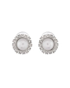 Jewels Nest Elegant White Bead & AD-Studded Traditional Choker for Women