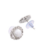 Jewels Nest Elegant White Bead & AD-Studded Traditional Choker for Women