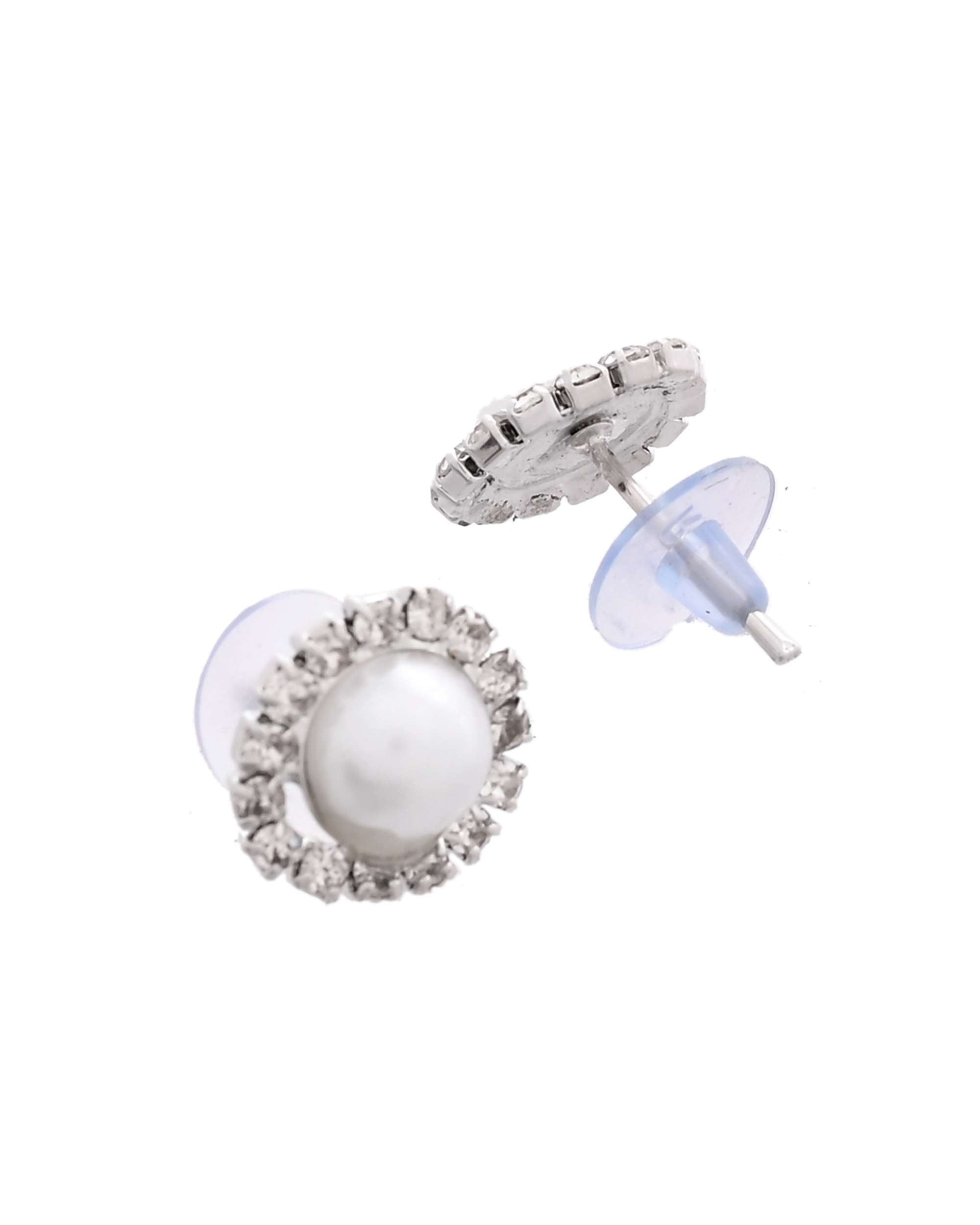 Jewels Nest Elegant White Bead & AD-Studded Traditional Choker for Women