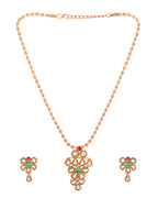 Jewels Nest Traditional Kundan Gold-Plated Jewellery Set with Mangalsutra & Earrings