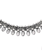 Jewels Nest Antique Finish Adjustable Necklace with Teardrop Motifs