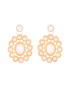 Jewels Nest Multi-Strand Pearl Necklace with Kundan-Inspired Pendant & Earrings