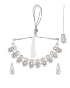 Jewels Nest Glamorous Silver-Tone Jewellery Set for Special Occasions