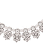 Jewels Nest Glamorous Silver-Tone Jewellery Set for Special Occasions