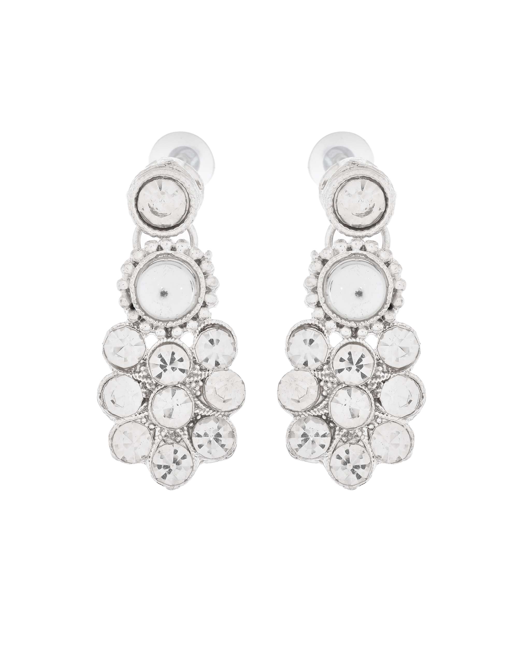 Jewels Nest Glamorous Silver-Tone Jewellery Set for Special Occasions
