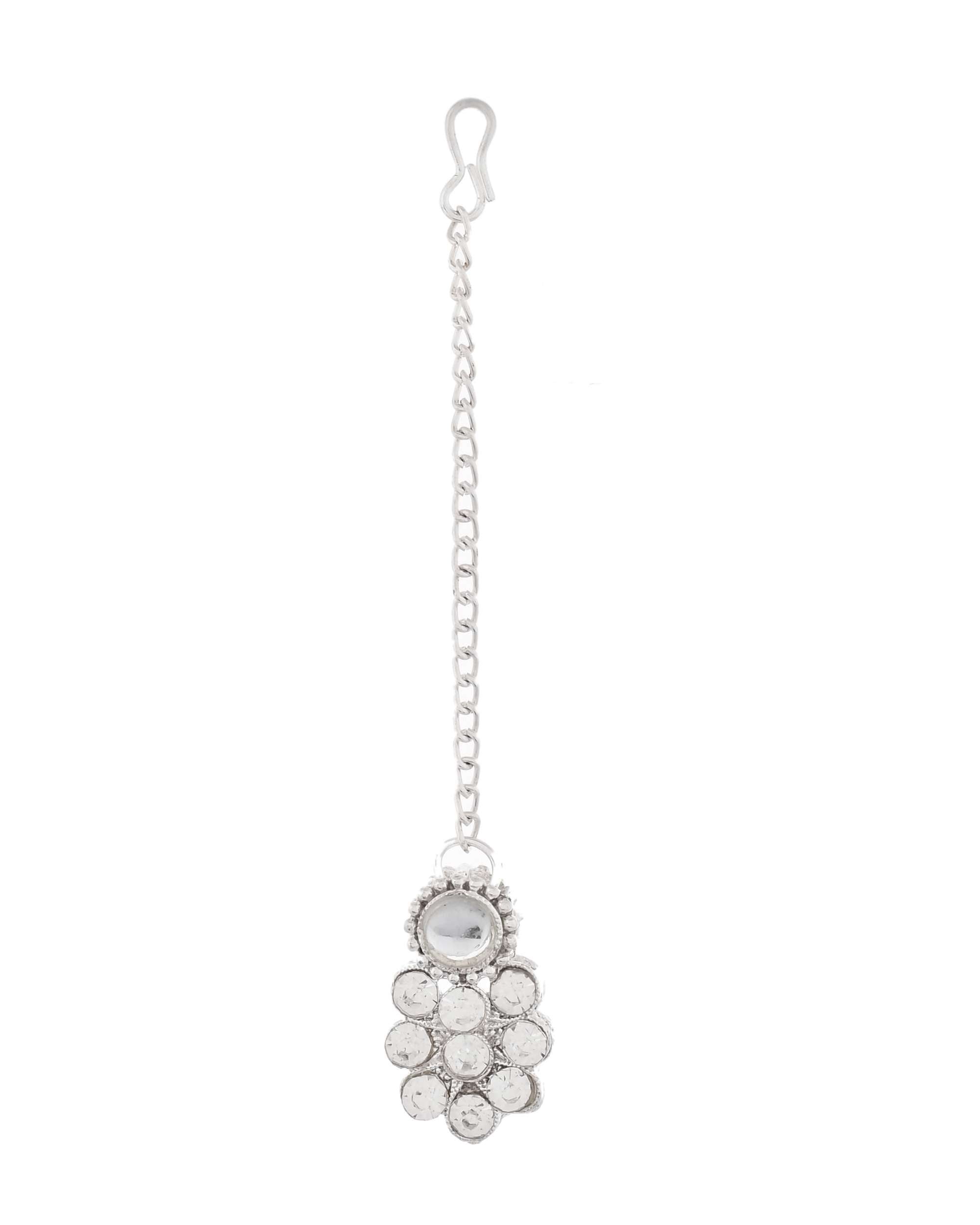 Jewels Nest Glamorous Silver-Tone Jewellery Set for Special Occasions