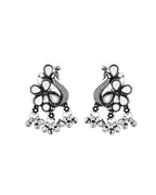 Jewels Nest Antique Long Oxidised Necklace Set with Statement Pendant