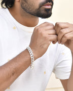 Jewels Nest Stylish Silver-Plated Chain Bracelet - Distacart