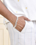 Jewels Nest Stylish Silver-Plated Chain Bracelet - Distacart