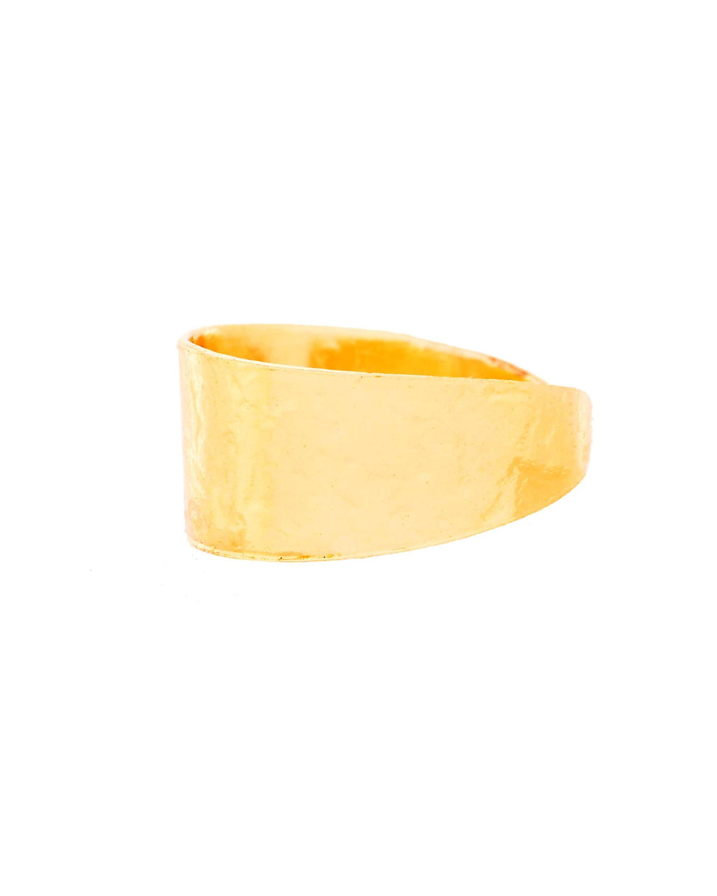 Jewels Nest Gold-Plated Matte Textured Open Band Ring – Anti-Tarnish Adjustable Finger Ring for Women