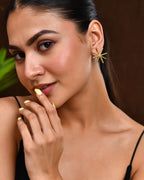 Jewels Nest Gold-Plated Statement Starburst Stud Earrings | Anti-Tarnish Bold Geometric Earwear for Women - Distacart