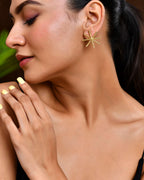 Jewels Nest Gold-Plated Statement Starburst Stud Earrings | Anti-Tarnish Bold Geometric Earwear for Women - Distacart