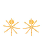 Jewels Nest Gold-Plated Statement Starburst Stud Earrings | Anti-Tarnish Bold Geometric Earwear for Women - Distacart