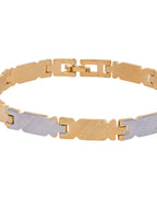 Jewels Nest Elegant Two-Tone Gold & Silver Bracelet - Distacart